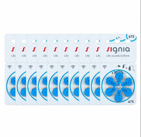 Signia Hearing aid batteries Size 675 Pack of 60 batteries 10 Strip