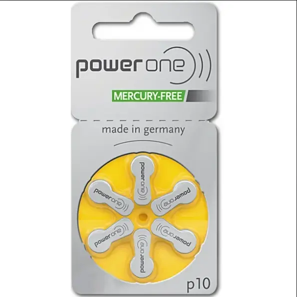 Power one hearing aid batteries Size 10 Pack of 6 batteries 1 Strip